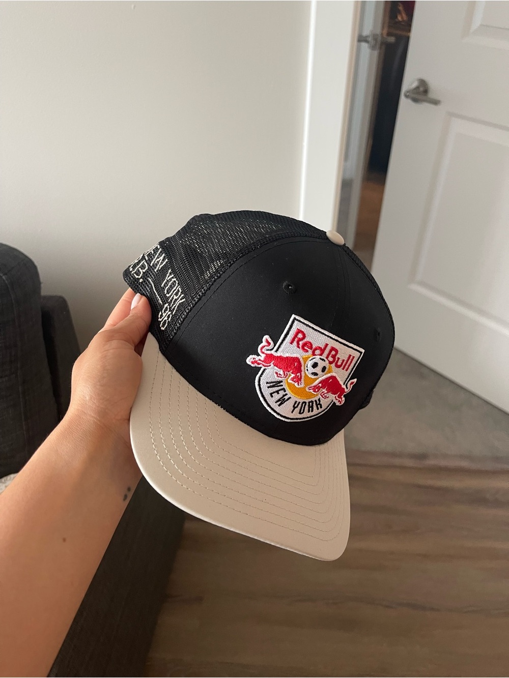 New York Black and White Trucker Hat